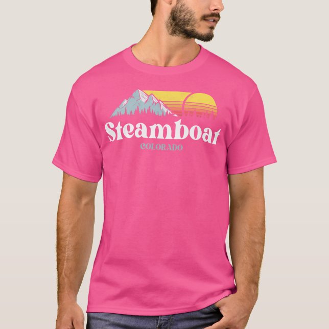 Camiseta Vac de la familia de senderismo en barco de vapor  (Anverso)