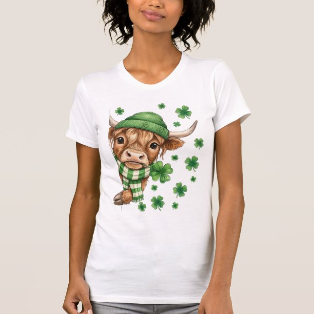 Camiseta Vaca Afortunada de las Tierras Altas (Anverso)