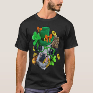 Camiseta Vaca Afortunada Lamiendo Leopardo Trébol Irlandés