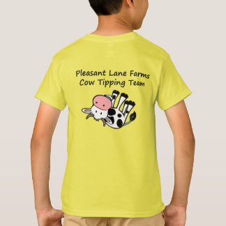 Camiseta Vaca agradable de las granjas del carril que
