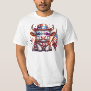 Camiseta Vaca alcista 4 de julio Sublimación Clipart