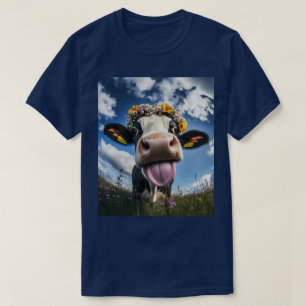 Camiseta Vaca alegre en flor