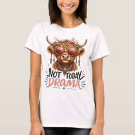 Camiseta Vaca Alta Loca Divertida No Hoy Drama