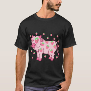 Camiseta Vaca Amor Fresa Leche Fruta Amante Fruitario St