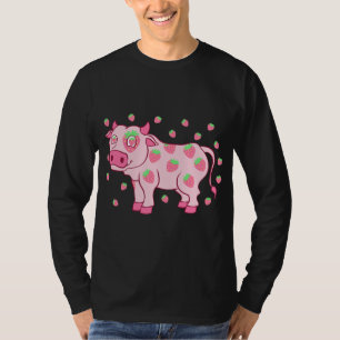 Camiseta Vaca Amor Fresa Leche Fruta Amante Fruitario St