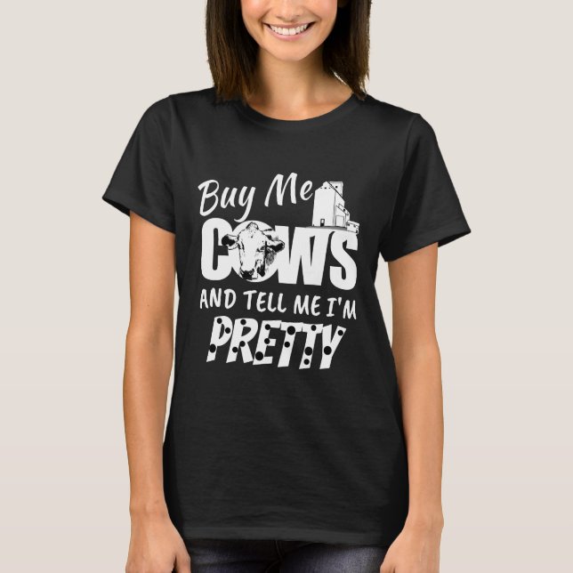 Camiseta Vaca  Animal de granja Cómprame vacas Vaca (Anverso)
