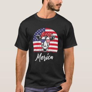 Camiseta Vaca Animal Fuegos Artificiales Feliz 4 De Julio