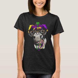 Camiseta Vaca Animal Lindo Carnaval de Mardi Gras Bufón