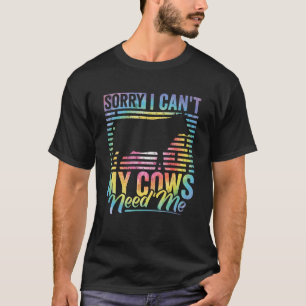 Camiseta Vaca Aparato de vaca siento no poder mis vacas nec
