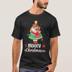 Camiseta Vaca Árbol de Navidad Santa Mooey Navidad