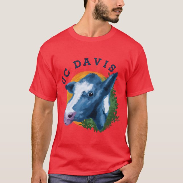 Camiseta Vaca azul UC Davis (Anverso)