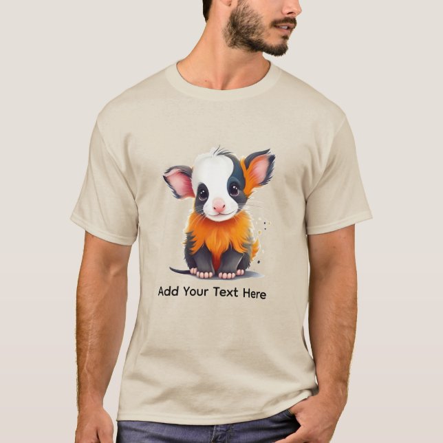 Camiseta Vaca bebé divertida personalizable (Anverso)