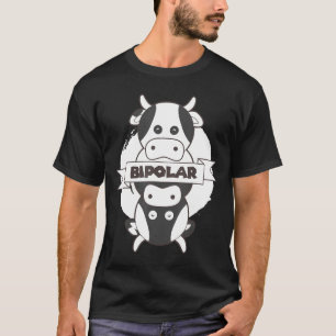 Camiseta Vaca bipolar I Trastorno mental lindo Conciencia V