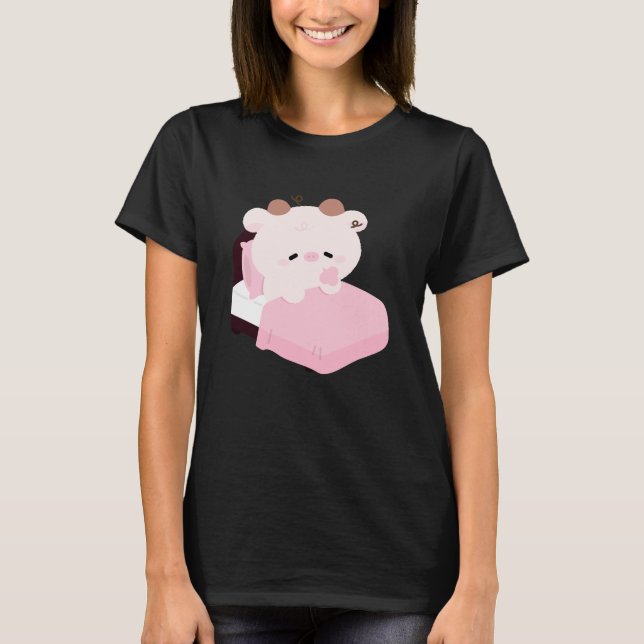 Camiseta Vaca Cansada Adorable (Anverso)