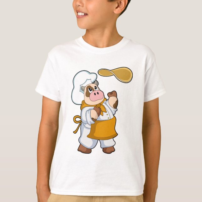 Camiseta Vaca cocinada con tos (Anverso)