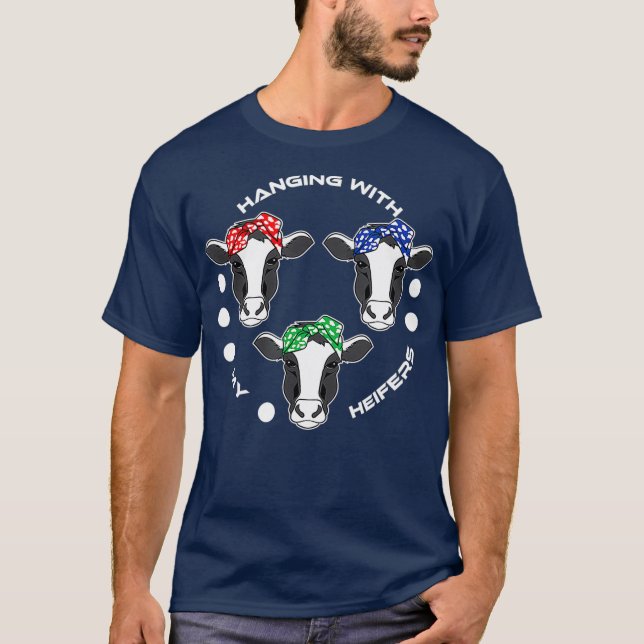 Camiseta Vaca Colgando Con Mi Animal De Granja De Altos (Anverso)