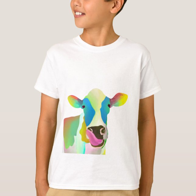 Camiseta Vaca colorida (Anverso)