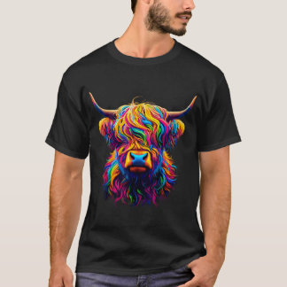 Camiseta Vaca colorida de Highland