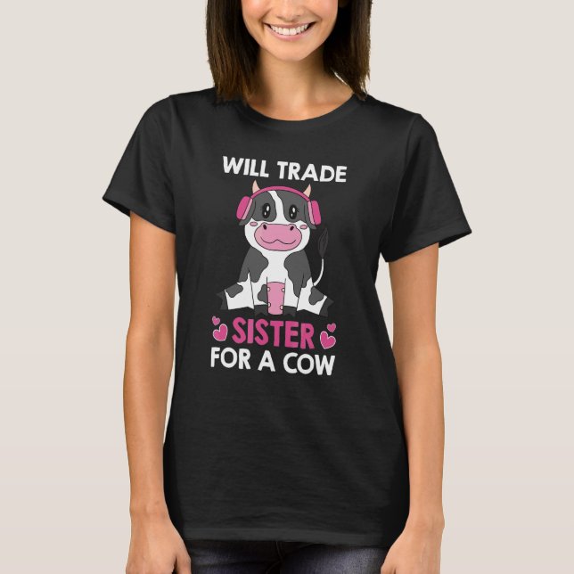 Camiseta Vaca Comerciará Con Una Hermana De Vaca (Anverso)