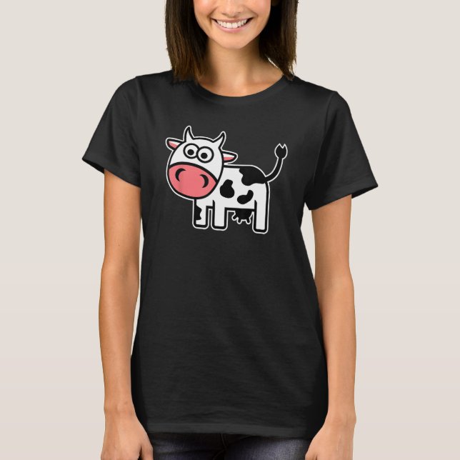 Camiseta Vaca cómica linda (Anverso)