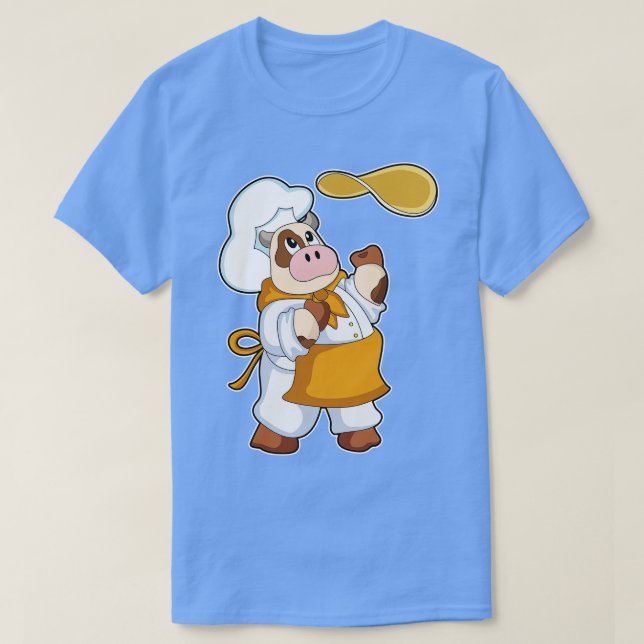 Camiseta Vaca Como Cocinada Con Tos (Diseño del anverso)