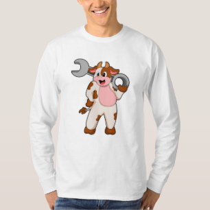 Camiseta Vaca como mecánica con llave