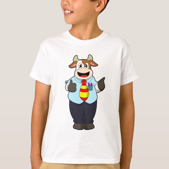 Camiseta Vaca como profesora con empate (Anverso)