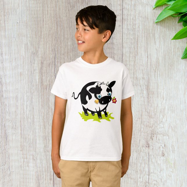 Camiseta Vaca con flor (Subido por el creador)