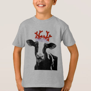 Camiseta Vaca con las astas del reno