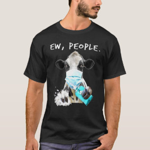 Camiseta Vaca Con Máscara De Cara