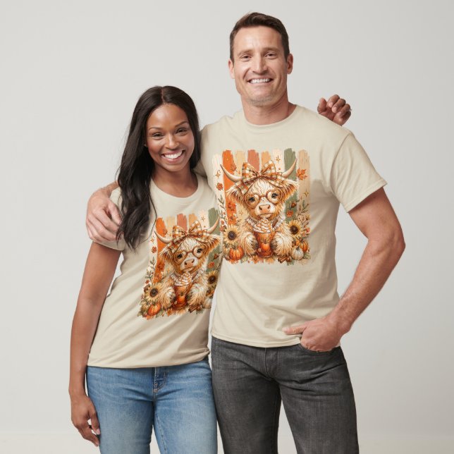 Camiseta Vaca Coquette de Otoño Highland (Unisexo)