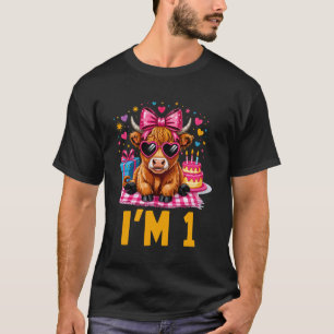 Camiseta Vaca Cumpleaños 1er Granja Animal Lindo Bebe