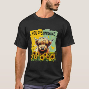 Camiseta Vaca Cute Highland, girasoles, 'Eres Mi Sunshin