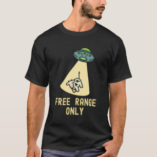 Camiseta Vaca De Abducción De Alimentos Orgánicos Graciosa