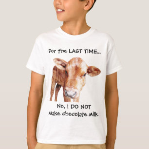 Camiseta Vaca de Brown del chocolate caliente