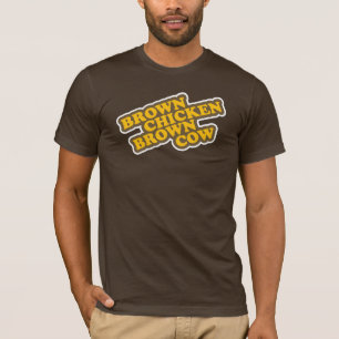 Camiseta Vaca de Brown del pollo de Brown