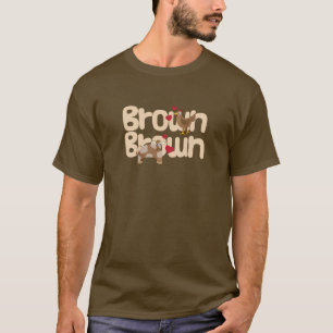 Camiseta Vaca de Brown del pollo de Brown