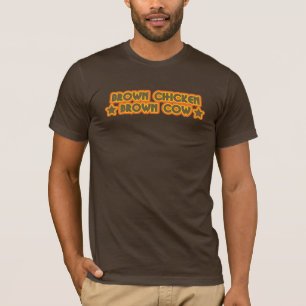 Camiseta Vaca de Brown del pollo de Brown