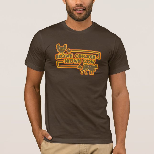 Camiseta Vaca de Brown del pollo de Brown (Anverso)