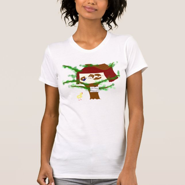 Camiseta Vaca de Brown del pollo de Brown (Anverso)