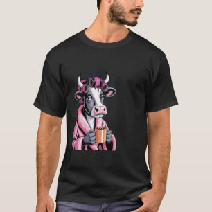 Camiseta Vaca de café mañana animal divertido cansado