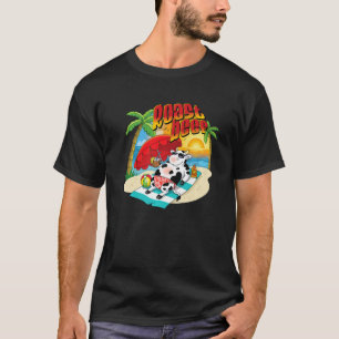Camiseta Vaca De Carne De Carne De Carne En Playa Vacacione
