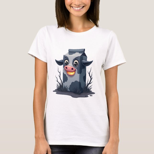 Camiseta Vaca de cartón de leche maldición (Anverso)