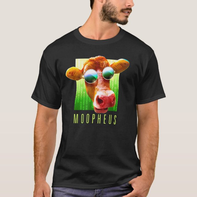 Camiseta Vaca de ciencia ficción Moopheus Matrix (Anverso)