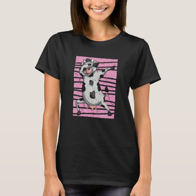 Camiseta Vaca de cría de animales de granja de Dabbing (Anverso)
