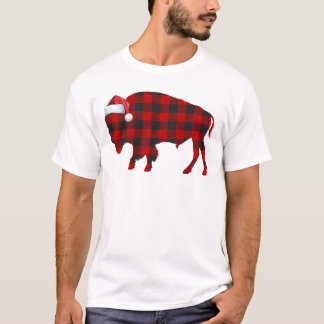 Camiseta Vaca de Cuadro Bufalo de Navidad – Festivo Vacacio