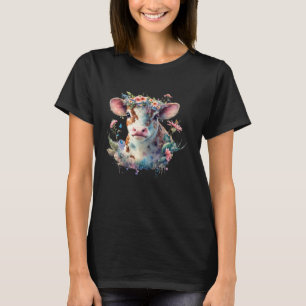 Camiseta Vaca de flor linda