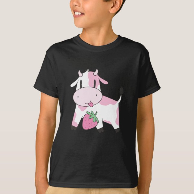 Camiseta Vaca de fresa (Anverso)