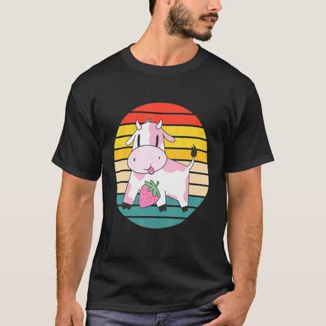 Camiseta Vaca de Fresa Adorable (Anverso)