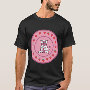 Camiseta Vaca de fresa manchada linda
